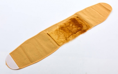 Пояс-корсет из собачьей шерсти ZD-6869 (полиэстер, р-р 110х23см, шерсть-35х20см, рыжий)