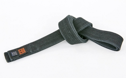 Пояс черный (состаренный) для кимоно MOOTO ширина 5 см , плотный 